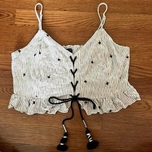 boho cropped tank top